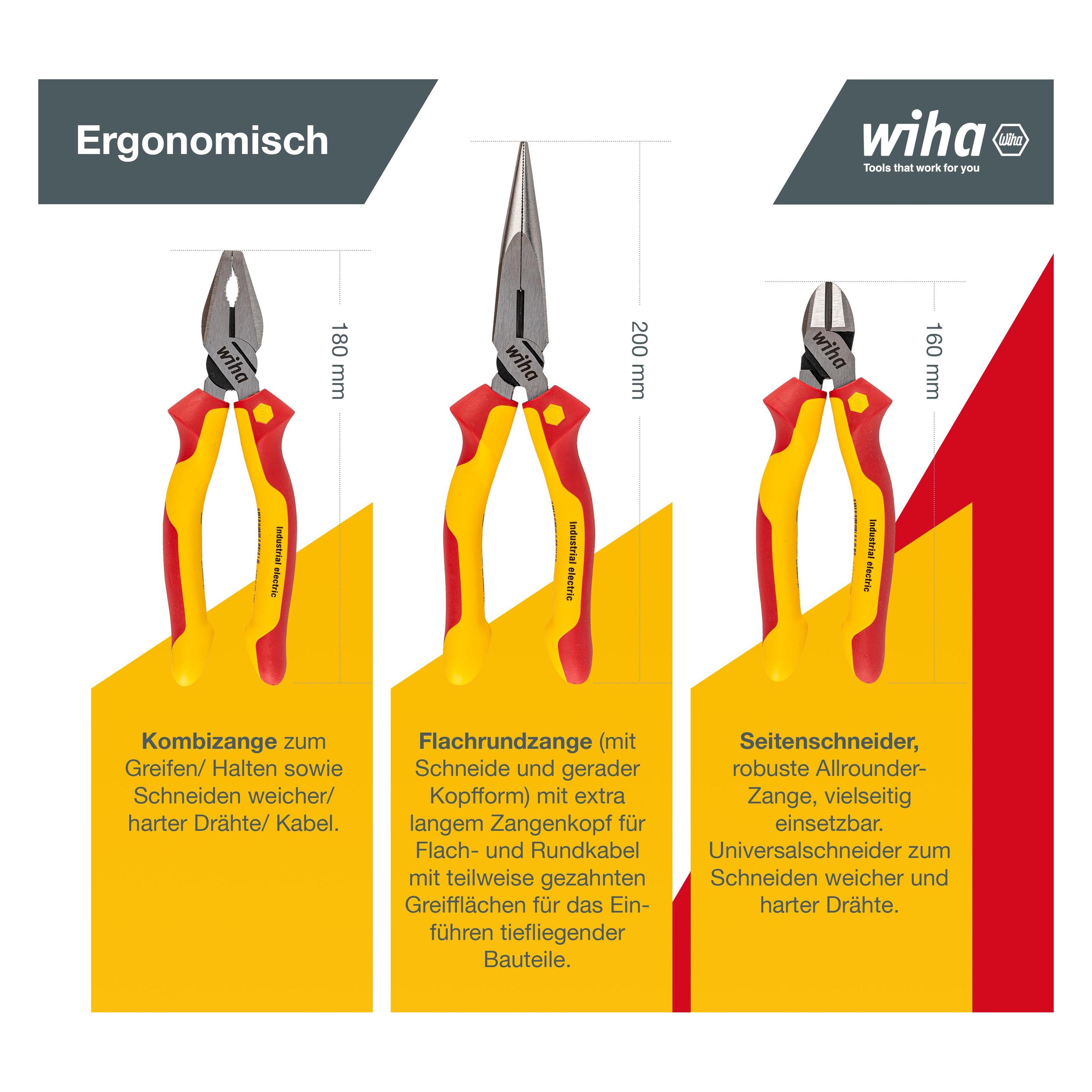 Wiha Zangen Set Industrial electric (237 mm) (38637)