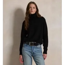 Polo Ralph Lauren für Damen. 211891667003 Wollpullover mit schwarzem Rollkragen (L), Lässig, Wolle, Langarm