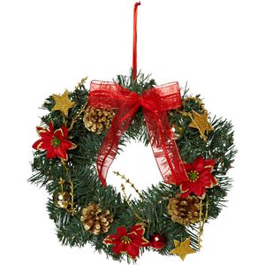 Heitmann-Deco Weihnachtskranz 1008236, Türkranz, Ø 32 cm, Tannenzweige aus Kunststoff