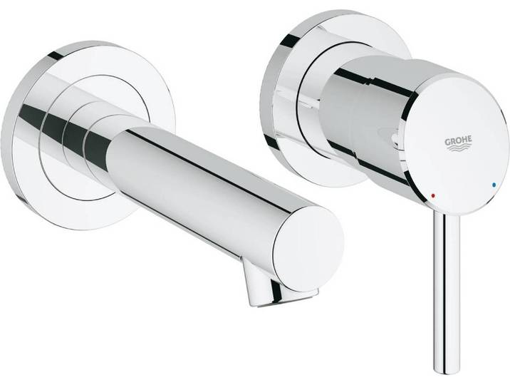Grohe Concetto Mitigeur lavabo 2 trous mural chromé - 19575001