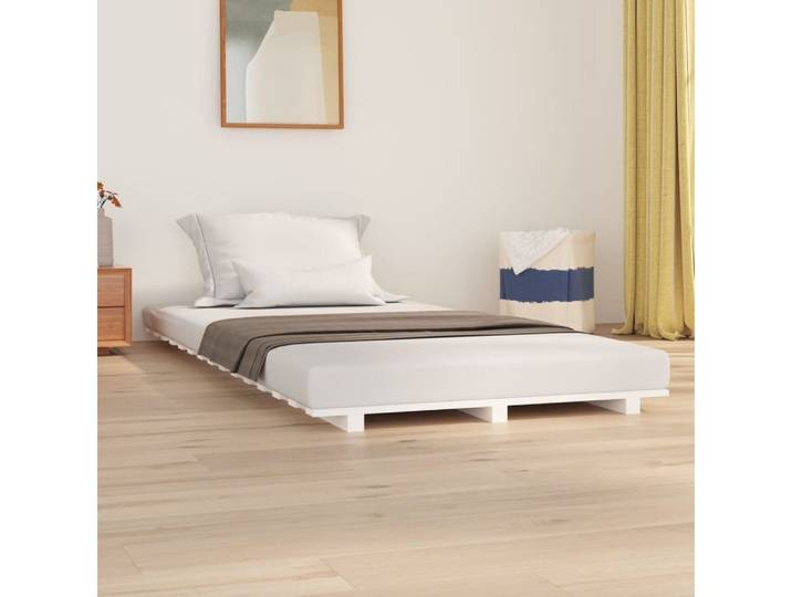 furnicato Bettgestell Holzbett 100 x 200 cm in Weiß – Massivholz für erholsamen Schlaf (1-tlg)