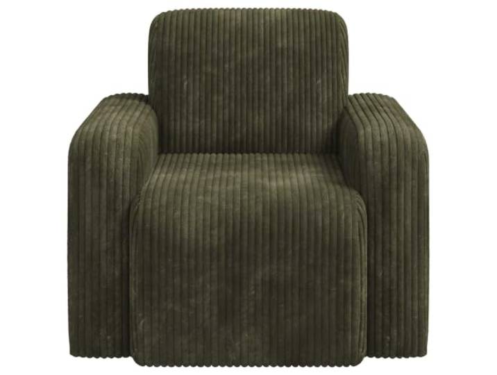 Tmriohed Sessel Grün Cord Polstersessel für Wohnzimmer & Schlafzimmer Bequemer Cord-Polstersessel in Grün mit breiten Armlehnen und stabilen Holzrahmen für Wohnzimmer oder Schlafzimmer.