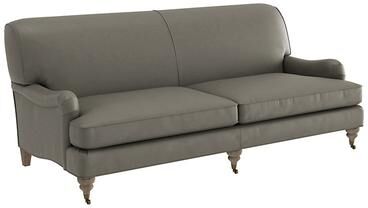 Janelle Leather Sofa - Sage Leather, Sage Latte - Ballard Designs