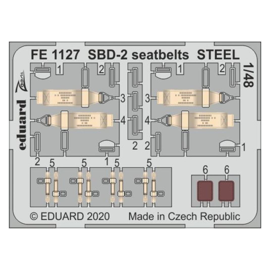 Eduard SBD-2 seatbelts STEEL for Academy (FE1127)