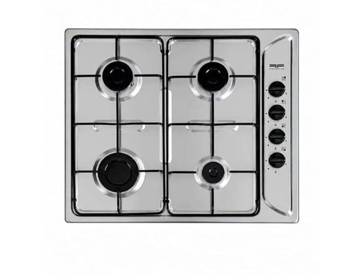 Table de cuisson inox 4 feux gaz 580x510mm.