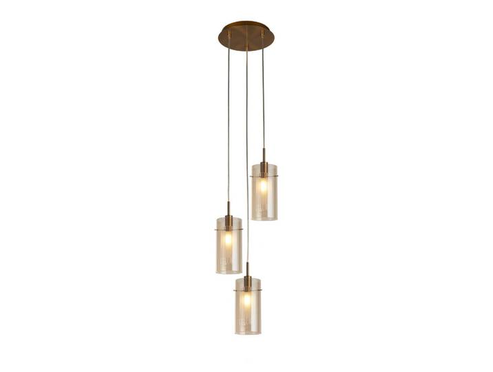Hängeleuchte Duo II, Messingfarben, Metall, Glas, 26x120x26 cm, Europäischer Sicherheitsstandard, höhenverstellbar, Lampen & Leuchten, Innenbeleuchtung, Hängeleuchten, Pendelleuchten