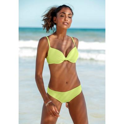 Bikini-Hose S.OLIVER "Spain", Damen, Gr. 34, N-Gr, grün (lime), Microfaser, Microfaser, unifarben, Badehosen Bikini-Hose, in modischen Unifarben