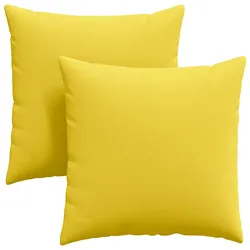 vidaXL Sofakissen 2 pcs Helles Gelb 60 x 60 cm Stoff