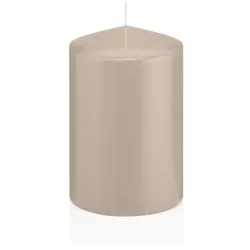 Wiedemann Kerzen Große Stumpenkerzen Schlamm Ø 80 x 130 mm, 6 Stück, 59 Brenndauer
