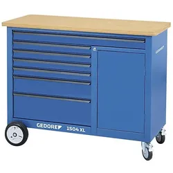 Gedore, Werkbank + Arbeitsbock, Werkbank mit Basis-Sortiment 198-tlg (125 cm, 63 cm)