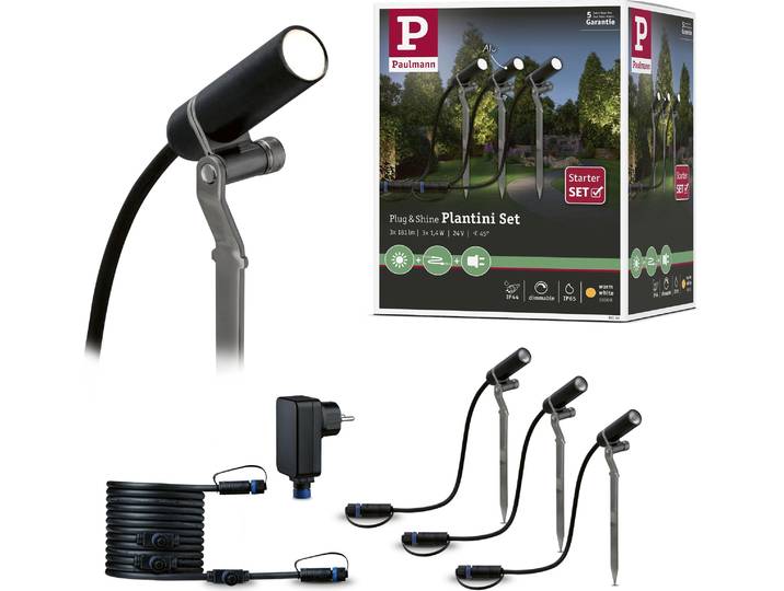 Paulmann Plug & Shine LED Gartenstrahler Plantini Basisset