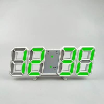 Inspired Finds Modern LED Digital Wall Clock With Alarm green Digital Clock