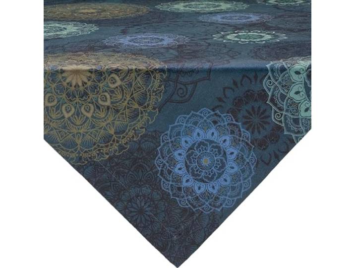 Erwin Müller Mitteldecke Mandala blau Größe 80x80 cm - robuste, strapazierfähige Qualität, pflegeleicht, samtige Oberfläche