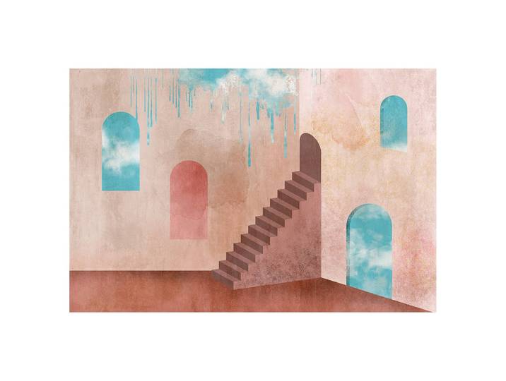 Tableau déco View of the Sky Lin Marron 60 x 40cm