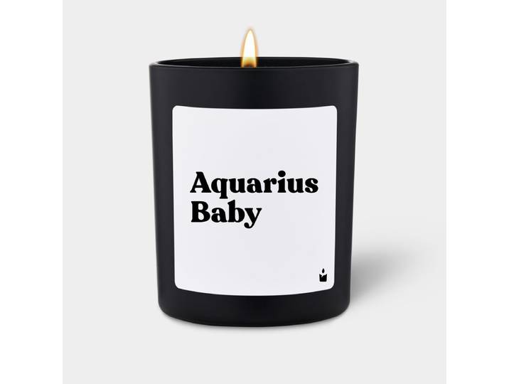 Duftkerze Schwarz Woody Aquarius Baby