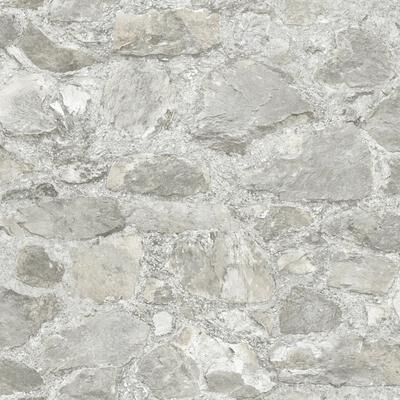 York Wallcoverings Field Stone Grey Wallpaper