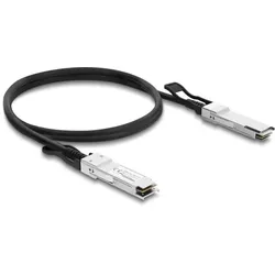 Delock Twinax Kabel QSFP28 Stecker zu QSFP28 Stecker 100 Gbps 3 m (87553) (3 m), Netzwerkkabel
