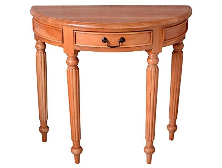 PALAZZO INT Barock Konsolentisch – eleganter Wandtisch im Antik-Stil aus massivem Mahagoniholz, handgearbeitet mit geschwungenen Beinen, vielseitig als Beistelltisch, Flurtisch oder Tischkonsole,