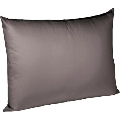 Kissenbezug FLEURESSE "Colours Mako Satin, 100% Baumwolle, mit Reißverschluss", braun (espresso), B:40cm L:60cm, Mako-Satin, Mako-Satin, Kissenbezüge, Kissenbezug, Mako Satin, glänzend, glatt, Premium Qualität