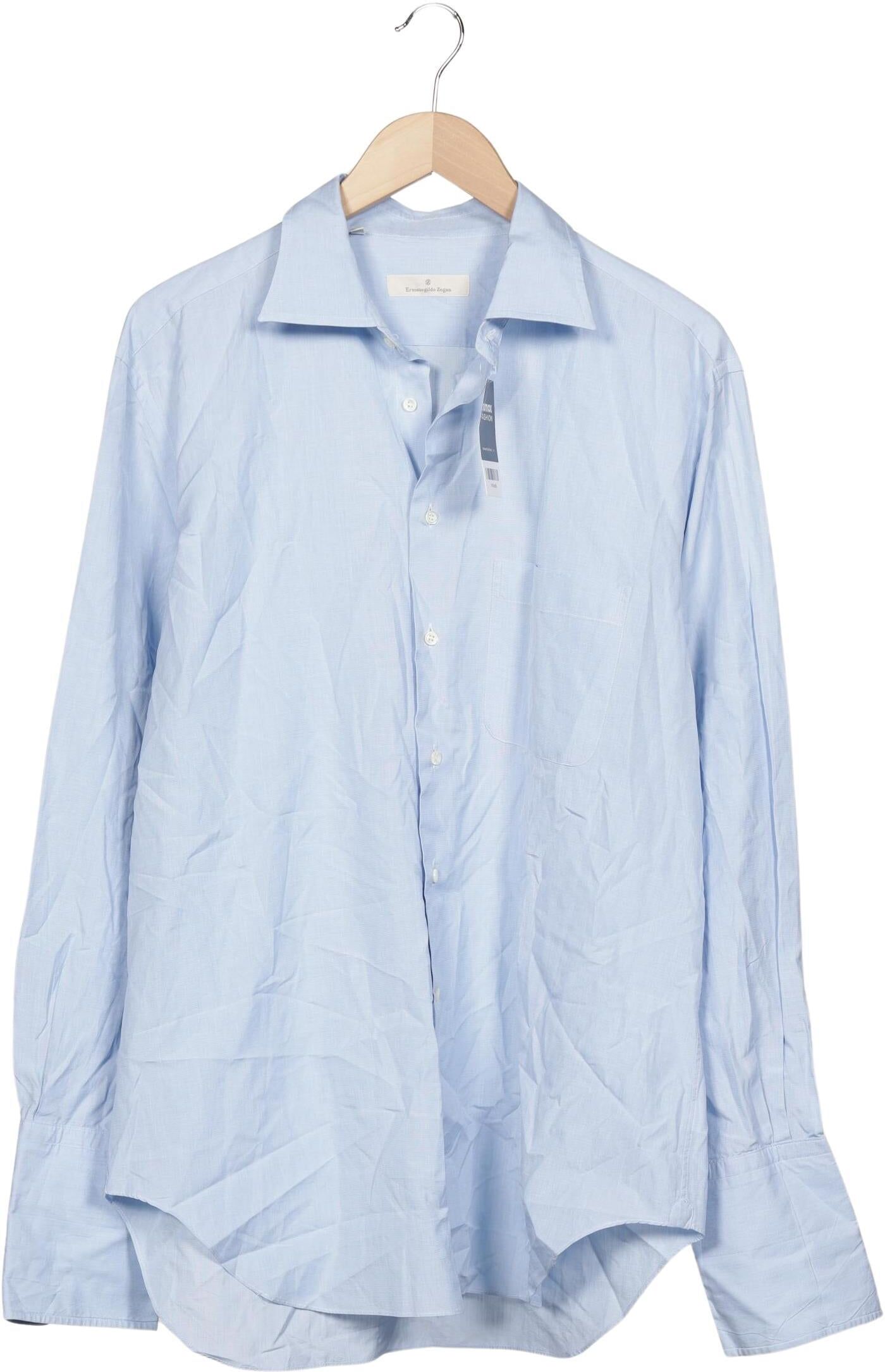 Ermenegildo Zegna Herren Hemd, Hellblau, Gr. 44, Baumwolle - Second Hand