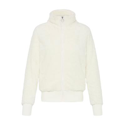 Sweatjacke OXMO "Bomberjacke OXAnneka", Damen, Gr. S, weiß (cloud dancer), Obermaterial: 100% Polyester PES., Jacken Sweatjacke