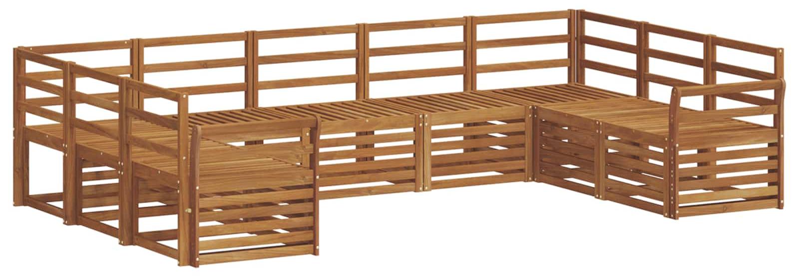 Ecksofa Set 9 pcs Natur