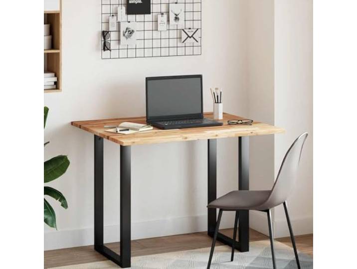 KTHLBRH Rechteckige Tischplatte 100 x 80 x 2 cm Massivholz Akazie Tropisches Hartholz, glatte Oberfläche, leicht zu reinigen, Dicke 2 cm, nur Tischplatte