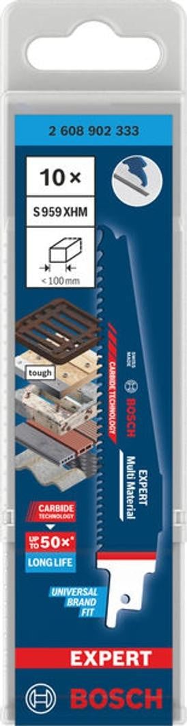 Bosch Zubehör EXPERT Multi-materiaal reciprozaagblad S959XHM, 10-delig
