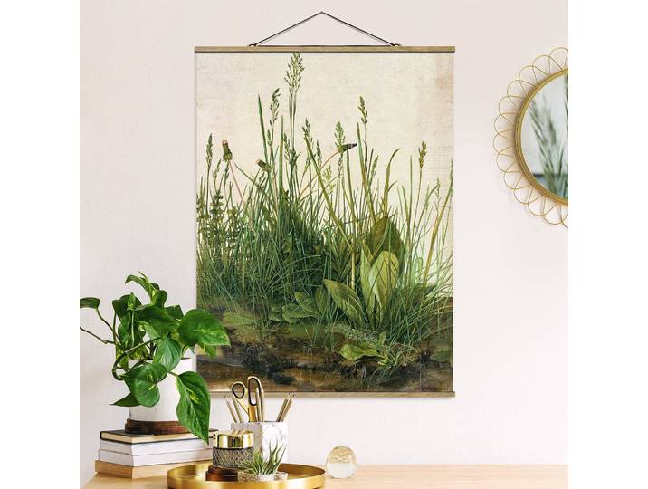 Tableau déco Étude d’herbes Tissu Vert 80 x 107cm