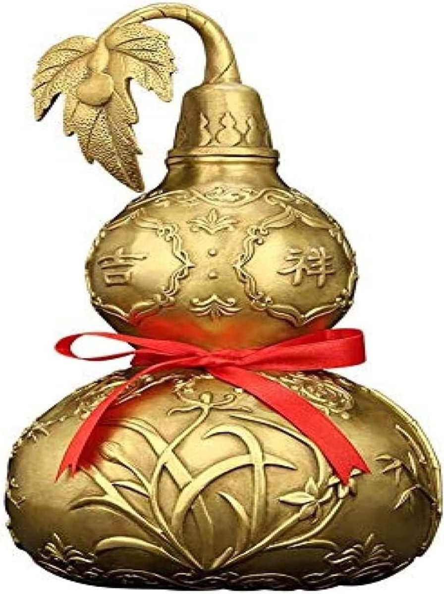 Huis Tuinornament Decoratie Standbeeld Geluk Brengen Puur Messing Koper Hoogte: 16 cm, Kleur: Koper