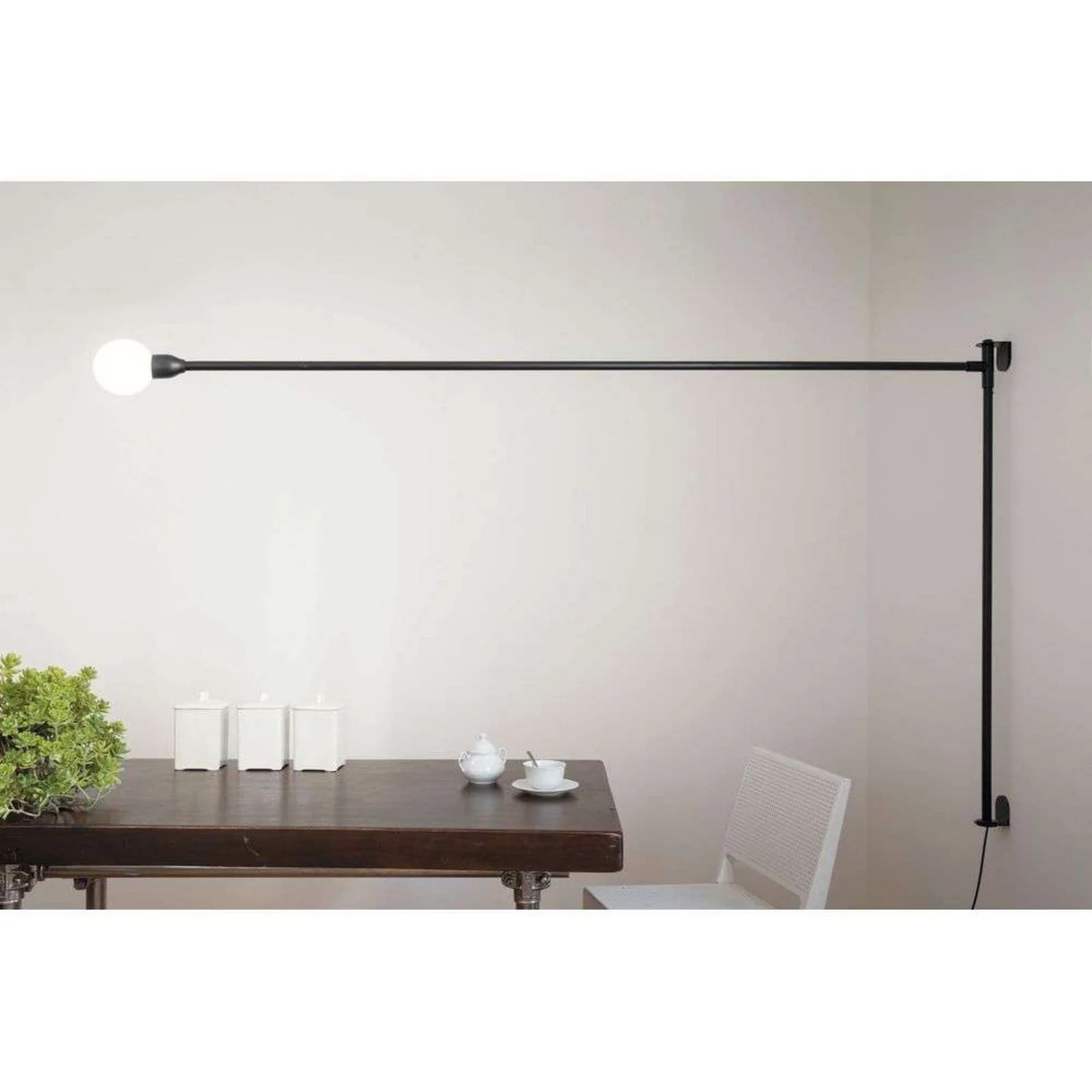 Nemo Lighting Potence Pivotante Wandlamp Black Metaal