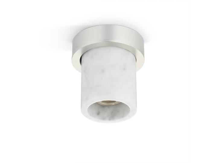 DESIGN BY US Deckenleuchte Miss Marble, dimmbar, weiß / opal, für Badezimmer, Stein, Design