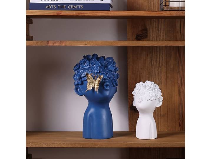 Ornements d'art en résine de portrait bleu de rencontre Klein, décorations pour la maison, salon, bureau, accessoires cadeaux