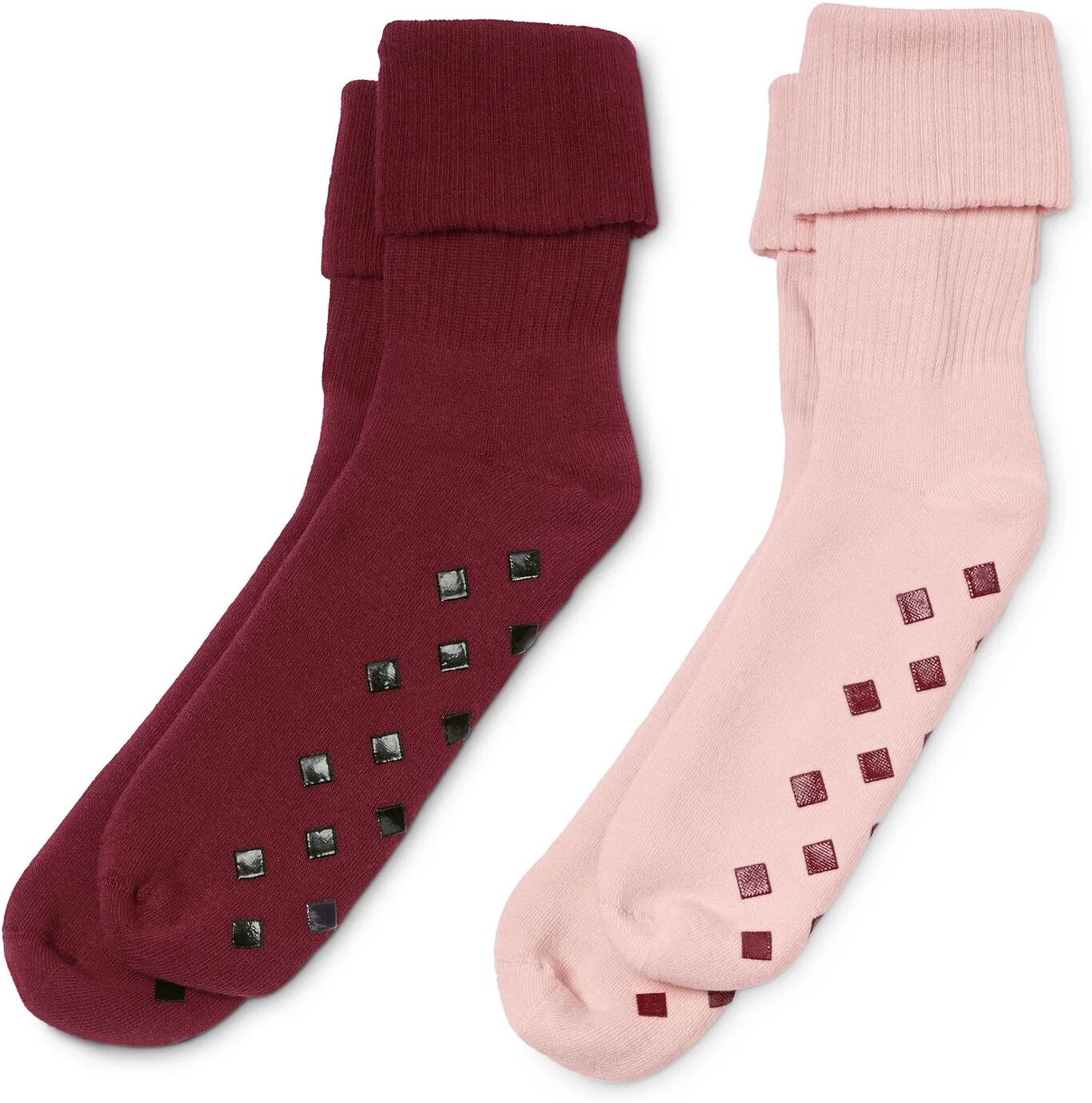 Tchibo - 2 Paar Stoppersocken - Damen - Gr. 35-38 - dunkelrot