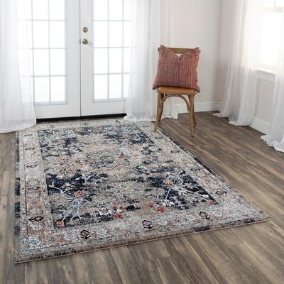 Alora Decor Sanction Ivory, Grey, Beige, Burgundy, Blue, and Gold Classical Rug