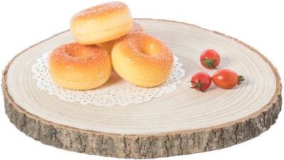 Vintiquewise Barky Natural Wood Slabs Rustic Ornament Slice Tray Table Charger
