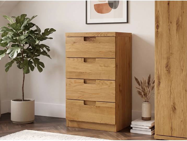 Kommode „Lukas“ 50 cm Wildeiche Massivholz Wildeiche
