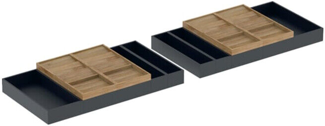 Geberit Ensemble insert tiroir 135 cm large, pour tiroir supérieur, bambou (502354001)