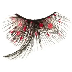 Wimpern "Marienkäfer", schwarz-rot