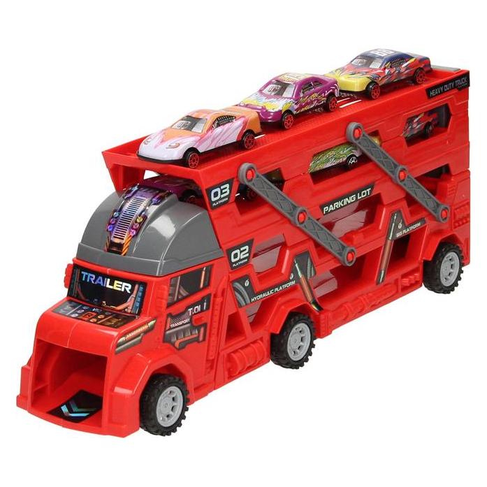 Lobbes Faltbarer Autotransporter mit Startfunktion - Rot (66458718)