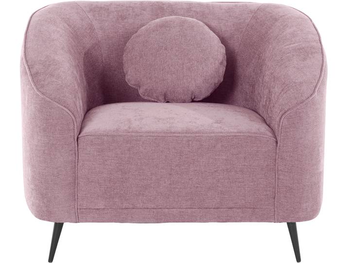 Sessel HOME AFFAIRE Ashly , rosa (rosé), B:100cm H:81cm T:80cm, 100% Polyester, Sessel, Sessel, in 3 Bezugsvarianten, Bouclé, Samtoptik und Struktur weich.