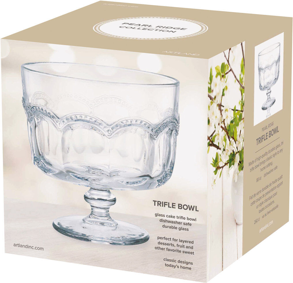 Artland Pearl Ridge Trifle Bowl Clear 20cm W