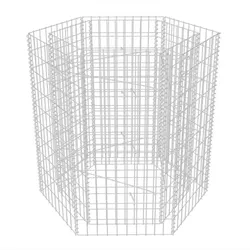 vidaXL Sechseckiges Gabionen-Hochbeet 100×90×100 cm
