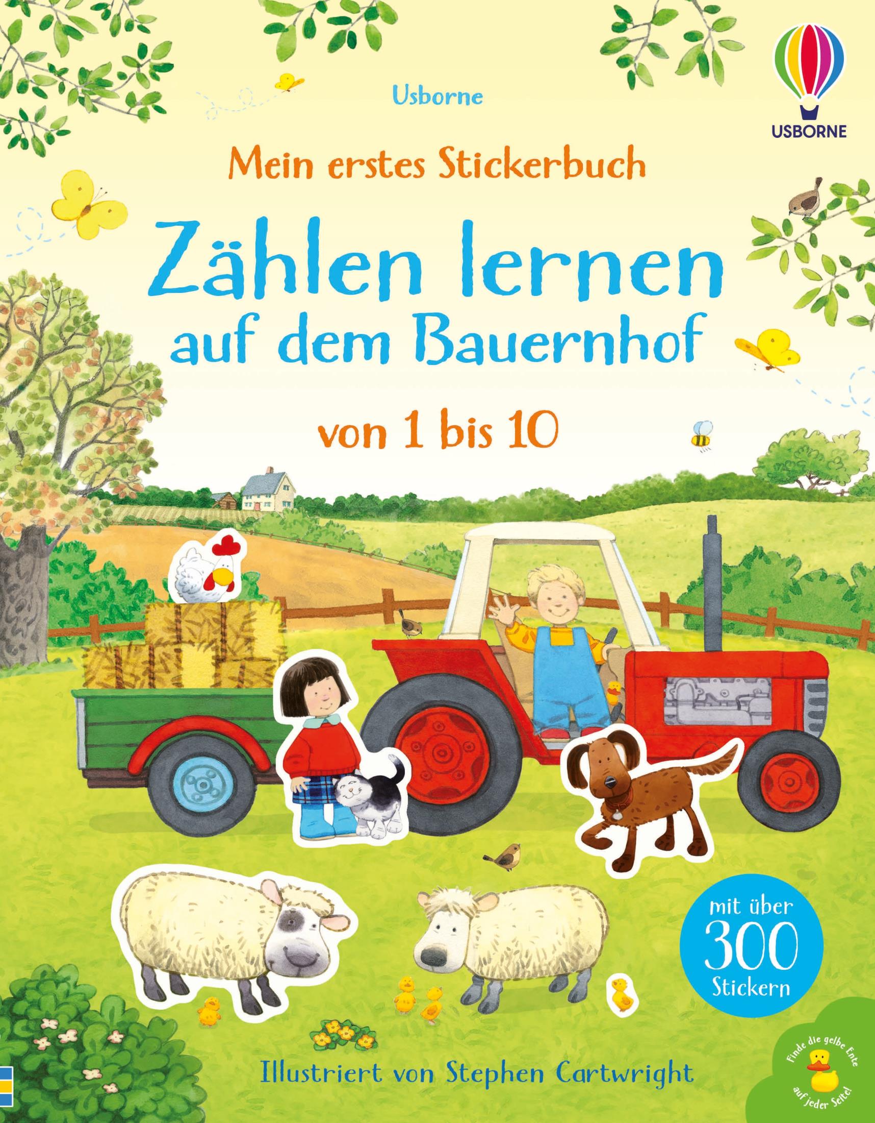 Usborne Mein erstes Stickerbuch: Zählen lernen auf dem Bauernhof