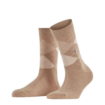 Socken BURLINGTON "Whitby", Damen, Gr. 36-41, beige (sun), Baumwollmischung, Argyle-Muster, Socken Socken, Einheitsgröße 36-41, Argyle-Muster, weiche Haptik