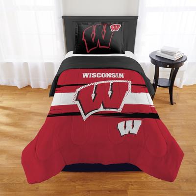 Sweet Home Collection NCAA Officially Licensed Wisconsin Badgers Comforter & Sham Set