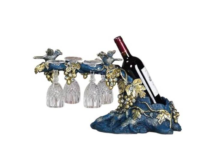 Cenz-888 Weinregal Weinregal-Ornamente for Wohnzimmer, Hauseingang(Blue)
