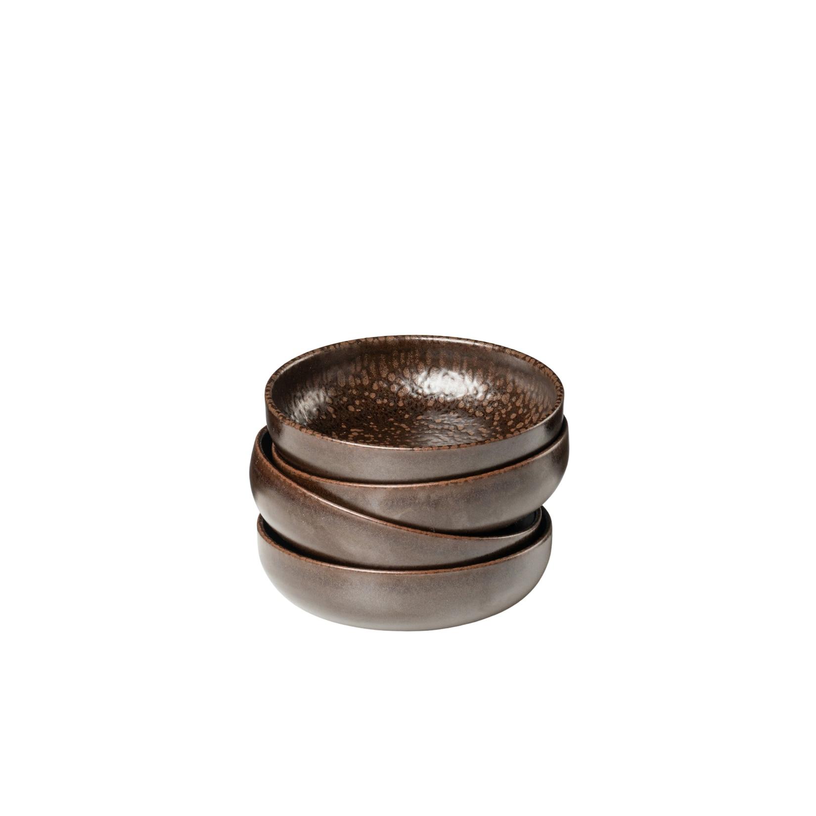Gipfelstück Schüssel-Set, Steinzeug Glockenklang Bronze / Braun