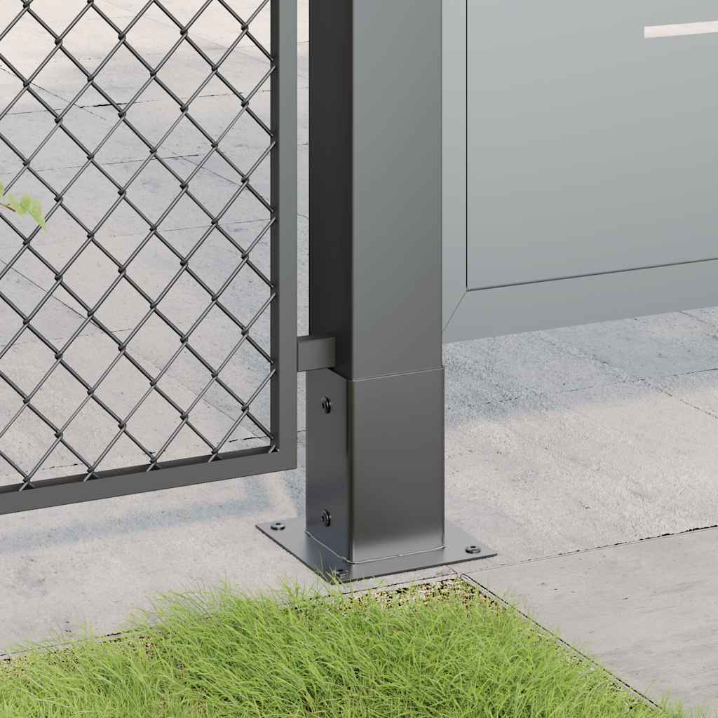 vidaXL Bases de poteau carrées 4 pcs anthracite 91x91 mm