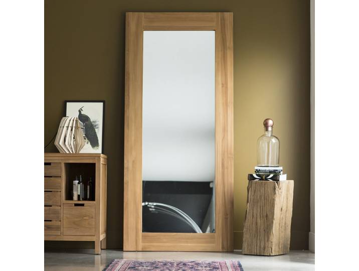 Spiegel aus massivem Teak 200x90 cm Industrial - Natur - Teak